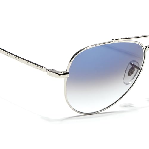 Image of Voyage Aviator Polarized Sunglasses for Men & Women (Black Lens | Grey Frame - MG7619)