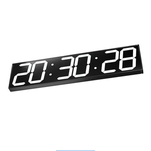 Reloj Digital de Pared LED Grande con Control WiFi Blanco miniatura 1
