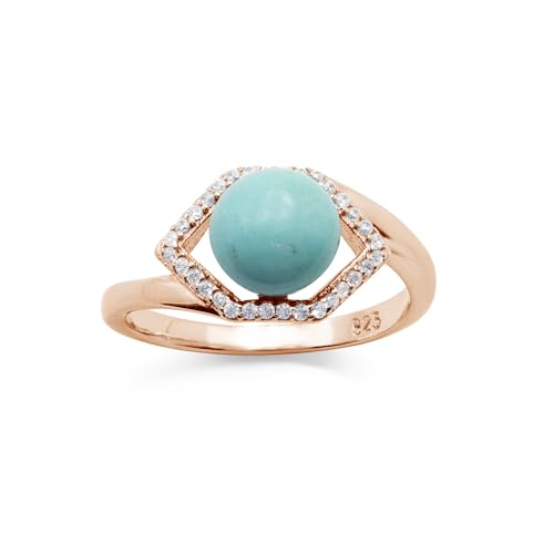 Bague femme turquoise hexagone argent véritable anti allergie