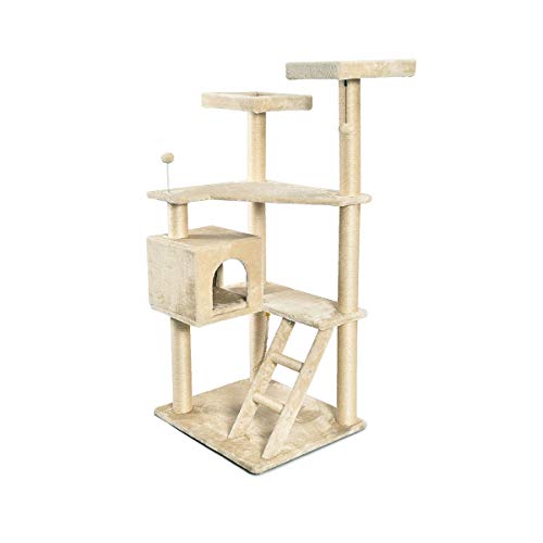 image for Amazon Basics Extra Large Multi-Level Cat Tree with Condo And Step Lad