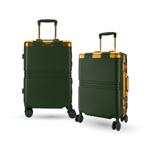 Image of Maleta Gold Series Check-in Medium + Check-in Large | 24'' and 28'' | Premium, Aluminium Frame | Luggage for Travel | Trolley Bag for Travel Set of 2 (Green, Set of 2(Medium-Large))