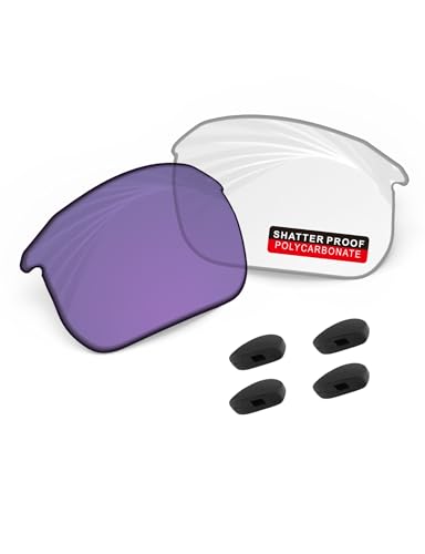 Image of PRO+ Polycarbonate Non-Polarized Replacement Lenses & Nose Pads for BOSE Tempo BMD0011 Sunglasses - Purple Photochromic