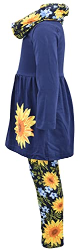 Image of Unique Baby Girls Kids Toddler 3pc Outfit Set Long Sleeve Soft Knit Tunic Top Leggings and Scarf