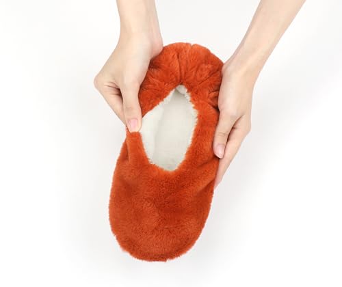 Image of Keyela Women's Ballerina Slippers,Non-Slip Bedroom Slippers Socks | Soft fuzzy slipper socks for ladies Indoor home slippers Cozy sock slippers Ballet Slippers
