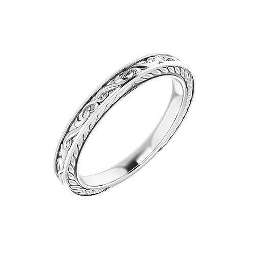 Solid Platinum 9x7mm Emerald Wedding Band - Size 7 - SKU#3570
