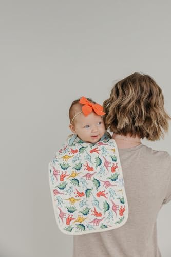 Copper Pearl Baby Burp Cloth Large 21''x10'' Size Premium Absorbent Triple Layer 3-Pack Gift Set Jurassic Park3