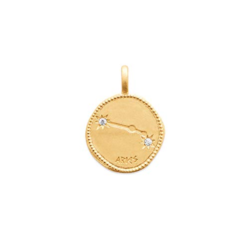 Pendentif en plaqué or et zirconium de qualité constellation Bélier
