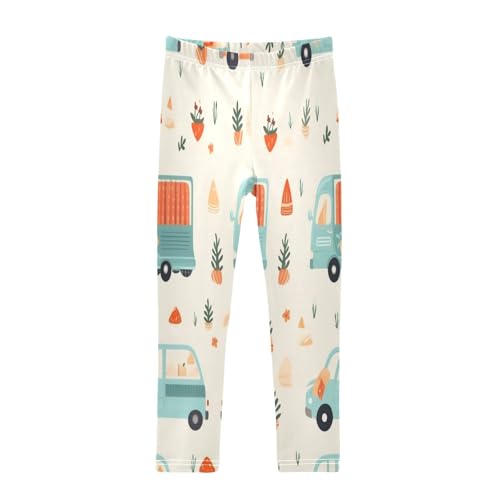 Bolaz Toddler Girls Leggings Printed Yoga Pants Leggings Cartoon Car for Kids