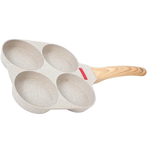 GLEAVI Sartén para Huevos Fritos Antiadherente de Huecos Sartén Multifuncional para Tortillas y Pancakes para Cocina Casa Resistente y de Limpiar