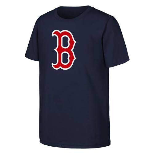 Outerstuff MLB Kids Youth 8-20 Outfield Primary Logo Performance T-Shirt (US, Numeric, Size: 14-16, Regular, Boston Red Sox - Navy)