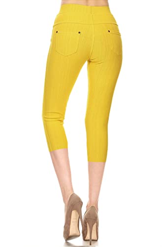 Image of Leggings Depot Women's Cotton Blend Stretch Pull-on Jeggings Casual Pants with Pockets (Available in Plus Size)