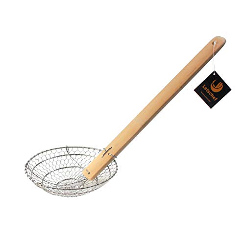 Comparison: Best Bamboo Spider Strainer 8 Letschef Stainless Steel Spider Strainer Asian Kitchen Wire Food Cooking Skimmer With Natural Bamboo Handle, 7-Inch, Hand-Made