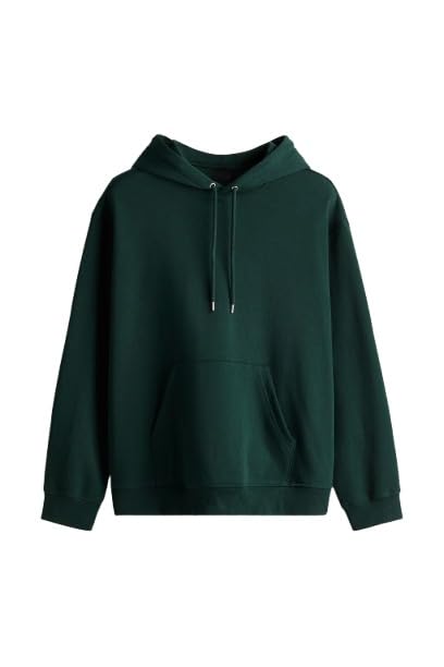 Image of Casual Fleece Hoodie Sweatshirt Solid Hooded Collar Drawstring Long Sleeve Pullover for Men & Women
