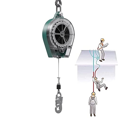 Self-Retracting Lifeline Fall Arrest Block - Inertia Reel Auto Belay Device for Height Safe, Fall Protect, Roofing & Construct, 330lb Load Capaci
