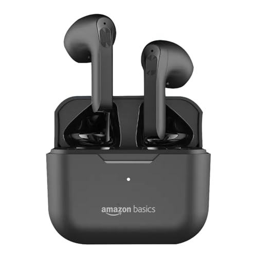 amazon basics True Wireless in-Ear Earbuds with Mic, 10MM Dual Drivers, Up to 55ms Low Latency, IPX5 Sweat & Water Resistant, Bluetooth 5.0, Up to 40 Hours Play Time, Fast Charging (Black) (B0D7Q2R75B) Amazon Price History, Amazon Price Tracker