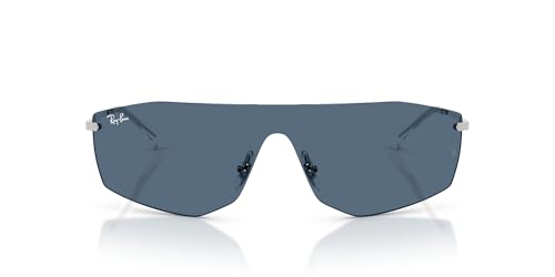 Ray-Ban (レイバン) サングラス ユニセックス フレーム/シルバー (SILVER) レンズ/ダークブルー (DARK BLUE) レンズ幅141mm 0RB3781