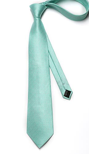 Image of Enlision Mens Ties Stripe Tie and Pocket Square Set Classic Formal Woven Neckties Handkerchief Cufflinks Wedding