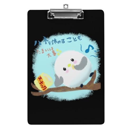 クリップボード A4 縦型 シマエナガ かわいい 鳥 ファイルボード 壁掛け 画板 書きやすい お会計ボード て持ち運びやす 文書整理 文房具 会議パッド 事務用品 メモ 学校 家庭用バインダー