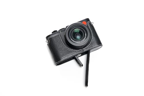 Demi-étui Leica D-LUX8 cuir véritable noir évite rayures boîtier