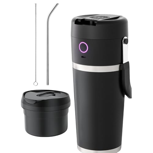 断熱されたカップコードレスミキサーを備えたポータブル6000mAh充電式ジューサー実用14000rpmスムージーメーカースムージーブレンダーUSB C充電式