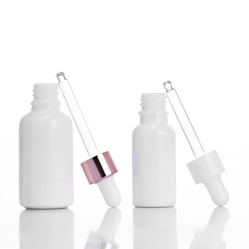 5/10/15/20/30/50/100ml Flacone contagocce vuoto Bianco Olio essenziale di vetro Aromaterapia Goccia liquida con flaconi per pipette Ricaricabili-20ml,bianco