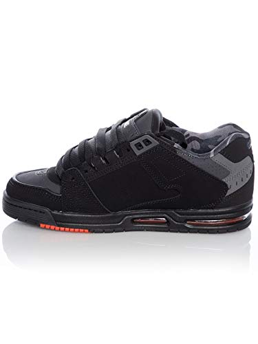 Image of Globe Men's Sabre Skateboarding Shoes, Black Black Night Red 10982, 14 US
