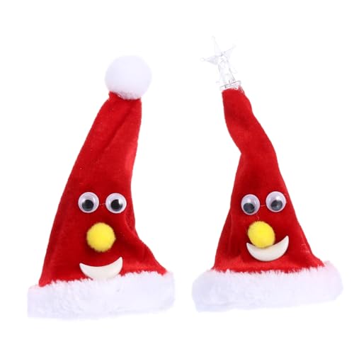 PRETYZOOM 2stücke Rockende Weihnachtsmützen Lustige Plüschige...