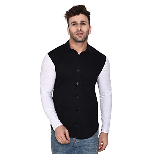 Image of Geum Men's Cotton Full Sleeve Spread Collar Casual Shirt