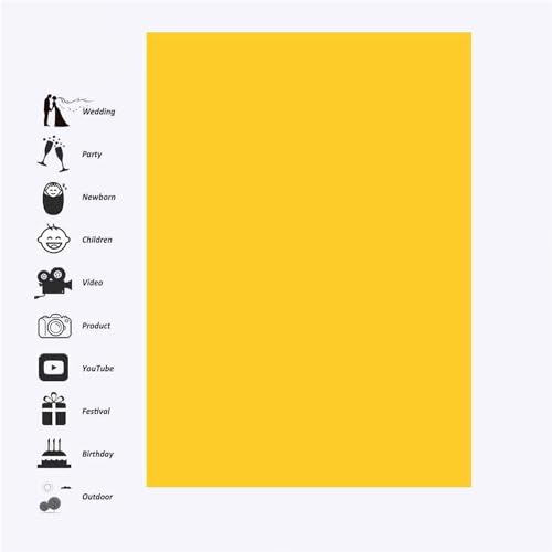 Image of HomeArt 4x8 Feet Yellow Backdrop for Decoration, Photography, Chroma Key Virtual Background Sheet for Photography Zoom Meeting, Cloth Curtain for Video Studio Streaming Gaming Photoshoot