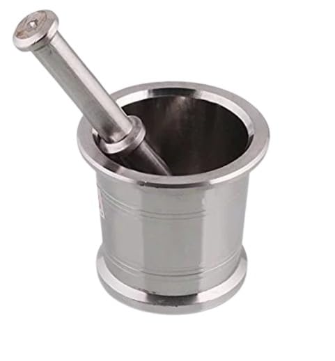 Khalbatta Authentic Cooking Tool | Heavy Stainless Steel Mortar & Pestle Set | Spice & Ginger garlic Mixer & Masher for traditional cooking | Khal | Okli for Kitchen (Size 1) (B0CQM44GV2) Amazon Price History, Amazon Price Tracker