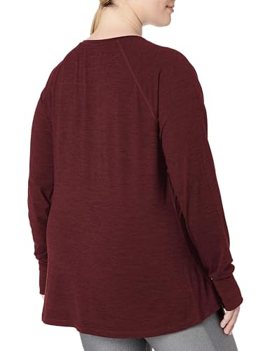 Image of Amazon Essentials Womens Brushed Tech Stretch Long-Sleeve Crewneck Shirt (Available in Plus Size)