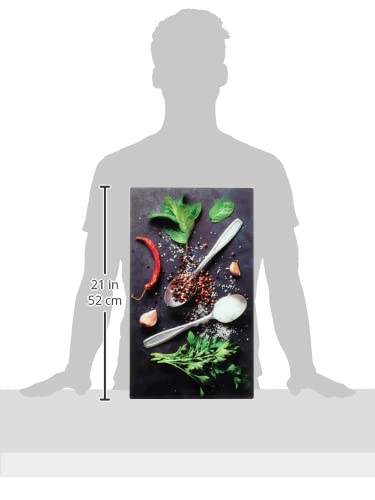 Allstar Plaque de protection en verre universel Ferme - set de 2, pour tous les types de cuisinières, Verre trempé, 30 x 1.8-5.5 x 52 cm, Multicolore