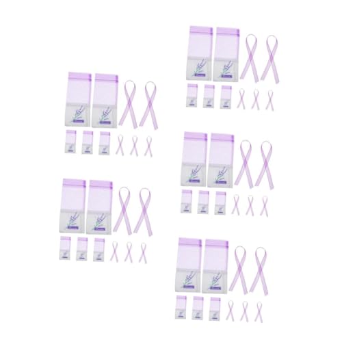 Ipetboom 5 Juegos Bolsita Lavanda Pantallas Desmontables Pantallas Caseras Titular De La Pantalla De La Lámpara Mini Taza Medidora Mini Botellas De Vino Paño Púrpura 5 Piezas * 5