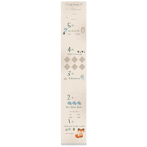 C.R. Gibson Forest Friends Vinyl Baby Growth Chart for Walls, 8