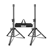 GZGDLJQ Small Speaker Stand, Height Adjustable 35-47 Inch Mini Speaker Tripod Stand, Short Speaker Stands Pair 35mm Compatible Insert Support 33 LB with Storage Bag