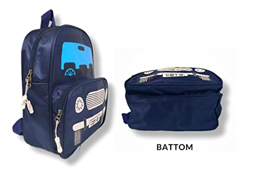 ANNACREATIONS Stylish Car Character School Bag For Kids Polyester School Backpack Pack Of 1 Pc - Image 3