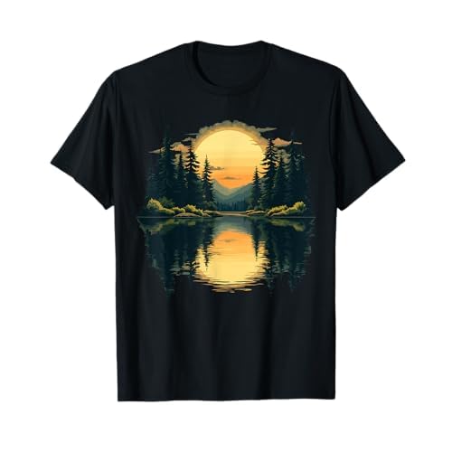 Nature Trees Reflection Forest Outdoor Wildlife T-Shirt