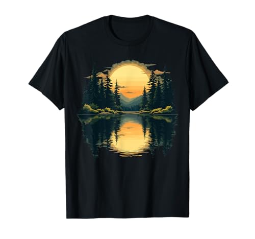 Nature Trees Reflection Forest Outdoor Wildlife T-Shirt