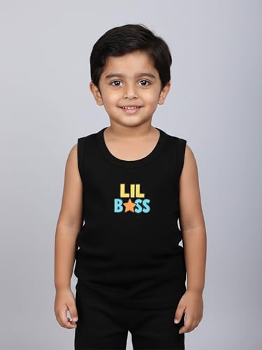 Image of KiddoPanti Boys 100% Cotton Rib Vest Pack of 3