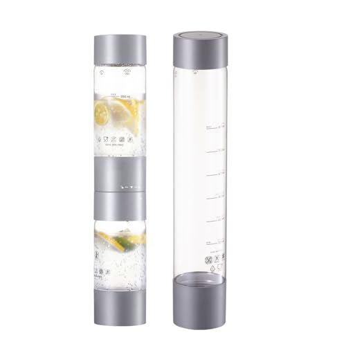 OSCEVIA Slim Design Water Bottles, with Versatile Portable Travel Bottle, Pack of 1L&0.5L&0.35L (Grey), for Sparkling Water Maker, BPA Free, Soda Maker Reusable & Refillable Bottles