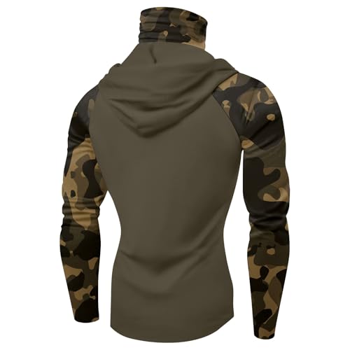 Camo Long Sleeve Shirt Men Neon Hiking Hoodie Performance Moisture Wicking Cooling Clothes Fishing Shirt with Hood3