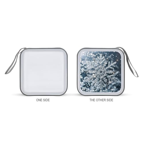 Carpeta de almacenamiento para viajes en coche con diseño de copos de nieve de invierno 8