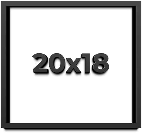 Amazon.com - 20x18 Shadow Box Frame Black | 1 Inch Deep Solid Wood ...