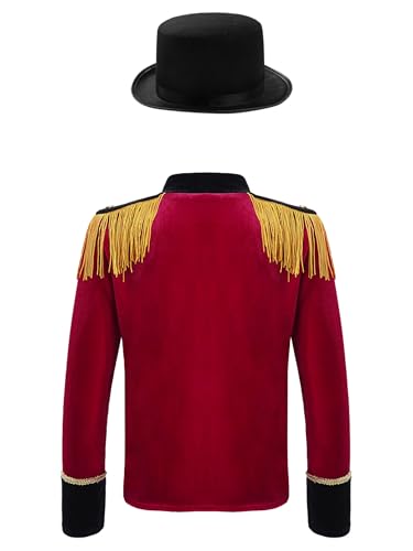 Unisex Girls Boys Circus Ringmaster Magic Outfit Kids Drum Major Jacket Marching Band Uniform2