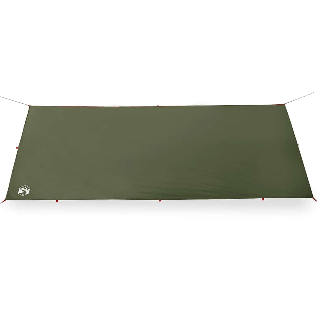 Telone da campeggio verde oliva 506 x 306 cm impermeabile, telo per tenda protezione solare per esterni, campeggio, escursionismo, amaca