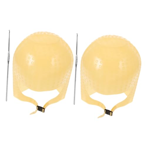 OATIPHO 2juego Gorro para Teñir el Cabello de Silicona con Ganchos Kit de Gorros Reutilizables para Mechas y Coloración para Peluquerías de Salón y Uso Casa