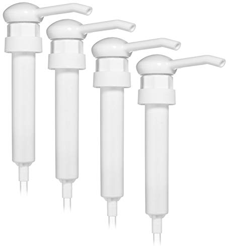 BAR5F Gallon Pump Dispenser | Hand Sanitizer, Lotion, Disinfection and Cleaning Liquids, Mouthwash | Suitable for Gel Based Liquids | 30cc (1 ounce) Output; Low Viscosity Liquids (Pack of 4)