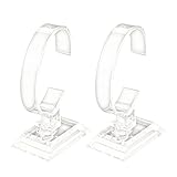 FSSTUD Uhrenständer aus transparentem Acryl, C-Form, für Armreif, Armband, Handgelenk, Schmuck, Showcase für Zuhause, Geschäft, 2 Stück