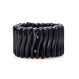 Rehaussez vos tenues d'une touche de couleur avec ce bracelet jonc noir. Bijou fantaisie de qualité pour femme, issu de notre collection Zavana Authentic.