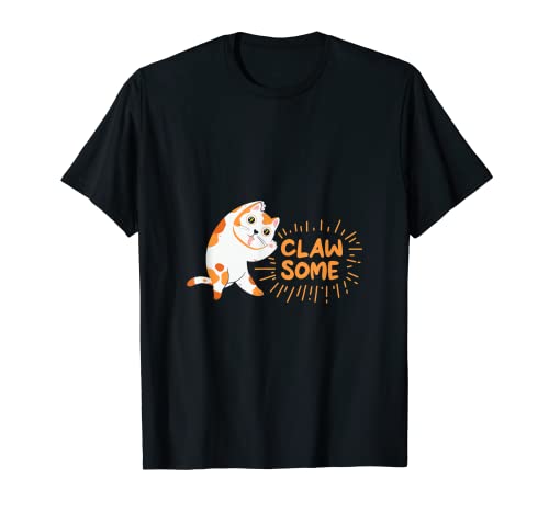 Juegos de palabras divertidos con animales Cat Clawsome Camiseta